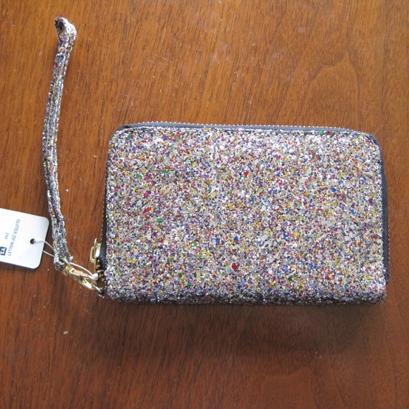 Handbags - 3 for $15 NWT glitter zip Wristlet Wallet